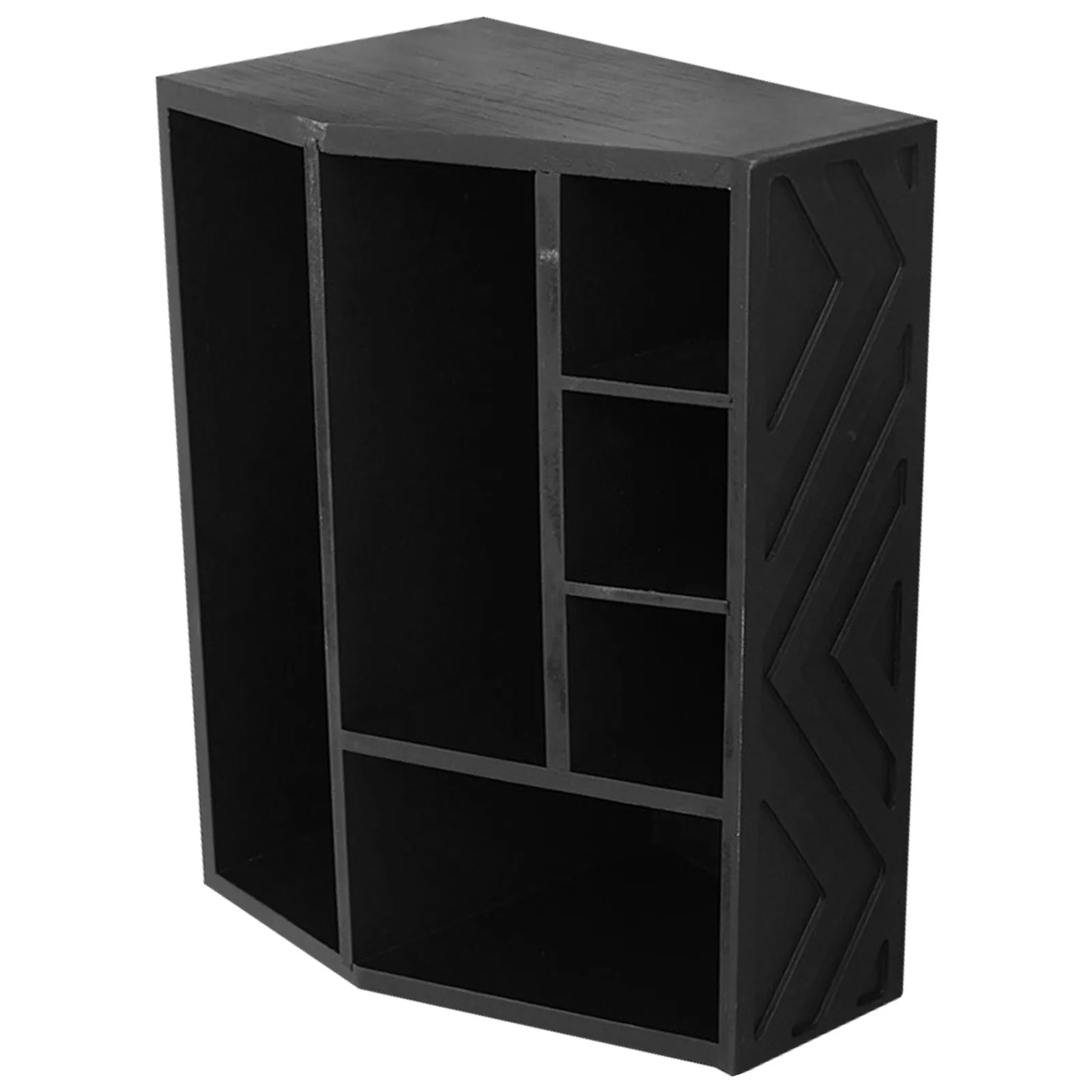 6 Compartments Wooden Mail Organizer Desktop Letter Holder Storage Box Sorter Office Desk Organizer Box Document