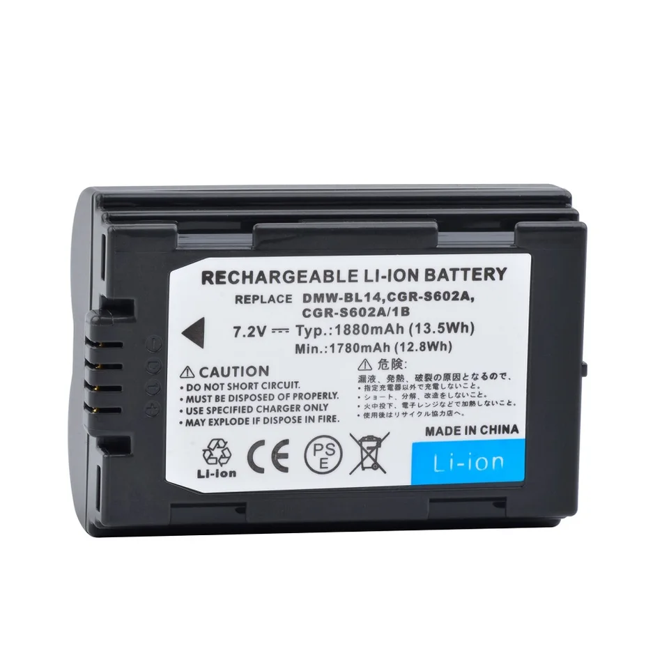 バッテリーおよびUSB充電器,Panasonic lumix,CGR-S602, DMW-BL14, DMC