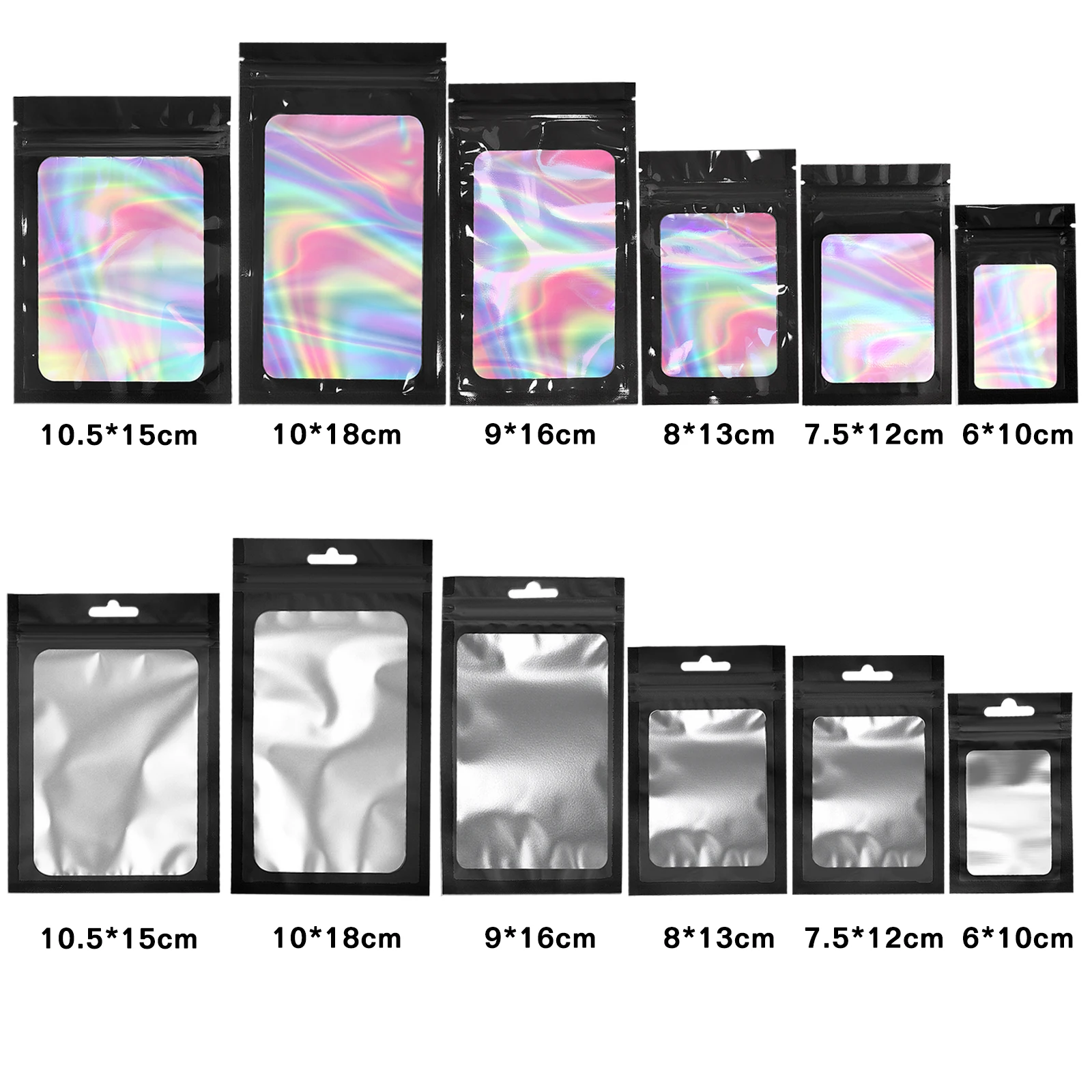 20Pcs Transparent Sealing Bag Plastic Bag Aluminum Foil Plastic Seal Bags For Jewelry Display Organizer Ring Necklace Storage