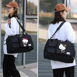 Sanrio Hello Kitty Women Travel Bag Kawaii Cartoon Men Waterproof Gym Sport Bag Fitness Handbag for Men Storage Bag Shoulderbag