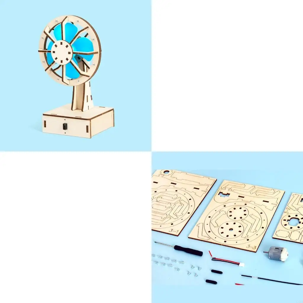XXFE Wooden Fan Project Set for Classroom Science Study