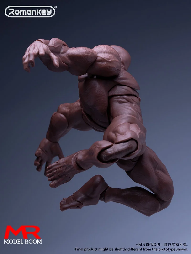Romankey UMS003 1/12 Big Guy Super Flexibler Gelenkkörper 18 cm Starker Muskel Männlicher Soldat Actionfigur Körperpuppen zum Sammeln
