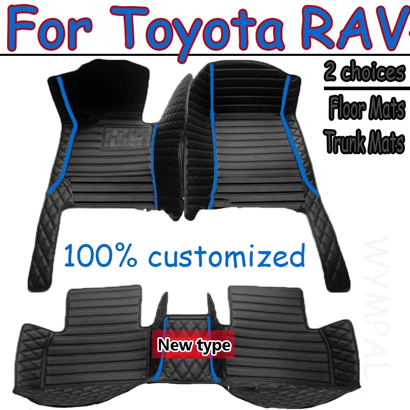 Car Floor Mats For Toyota RAV4 Ravufō XA20 2001 2002 2003 2004 2005 3door Anti-dirty Pads Car Carpets Floor Matt Car Accessories