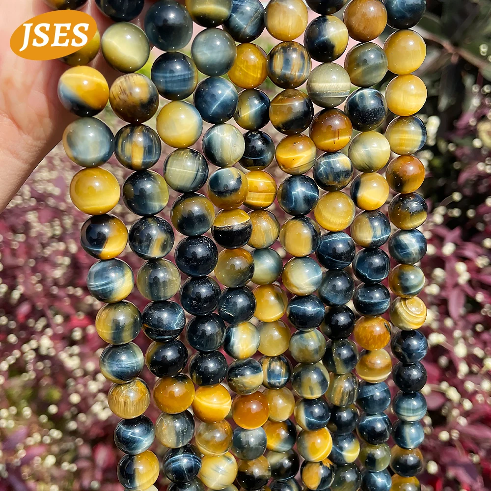 AA Natural Dream Tiger Eye Golden Blue Tiger Eye Beads do tworzenia biżuterii Bransoletki Akcesoria do majsterkowania i hurtownia prezentów DIY