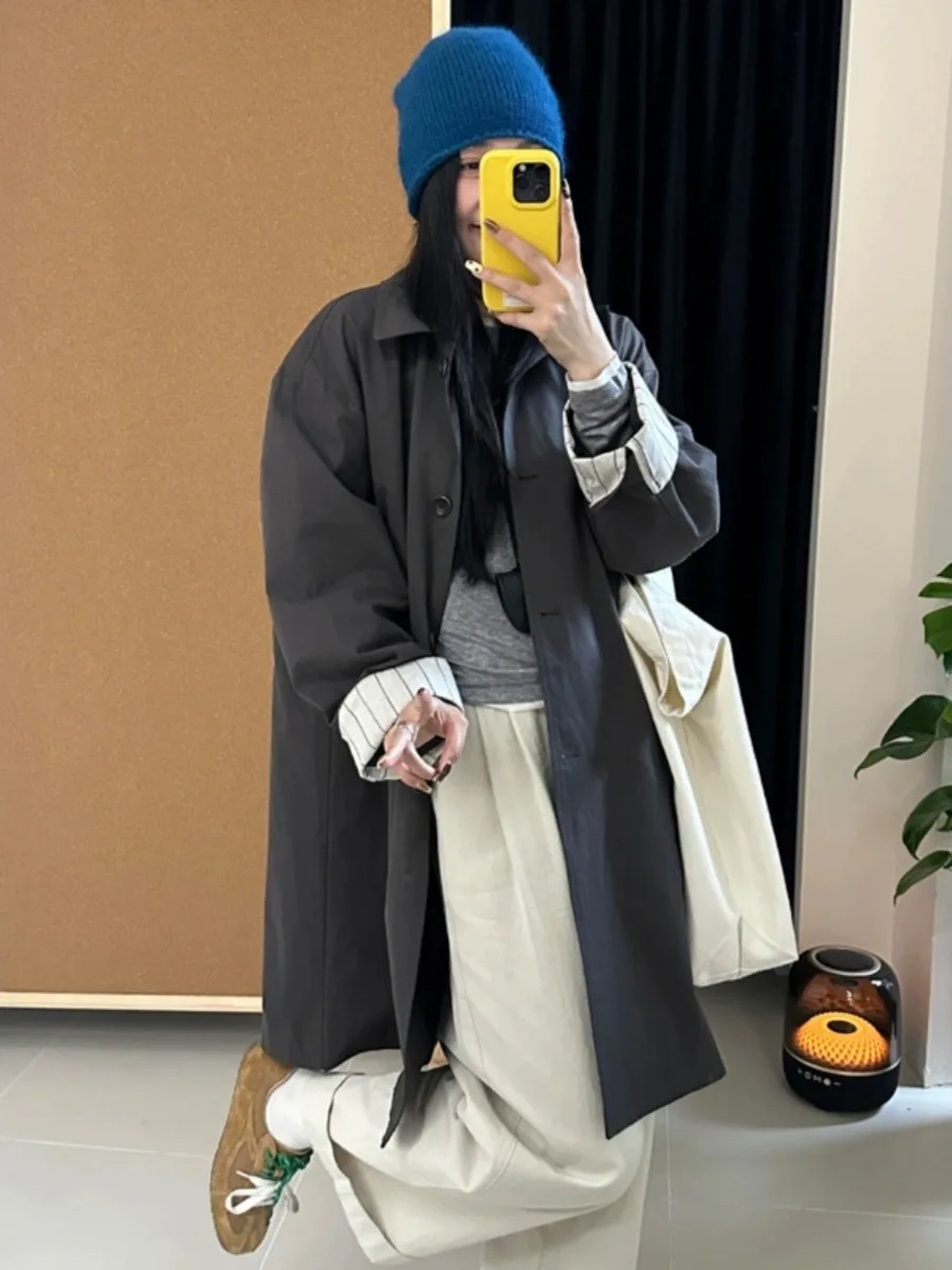 

Корейское женское пальто ey Sle, ранняя осень 2023, универсальная верхняя одежда Faion Sensation, брендовая женская одежда на заказ