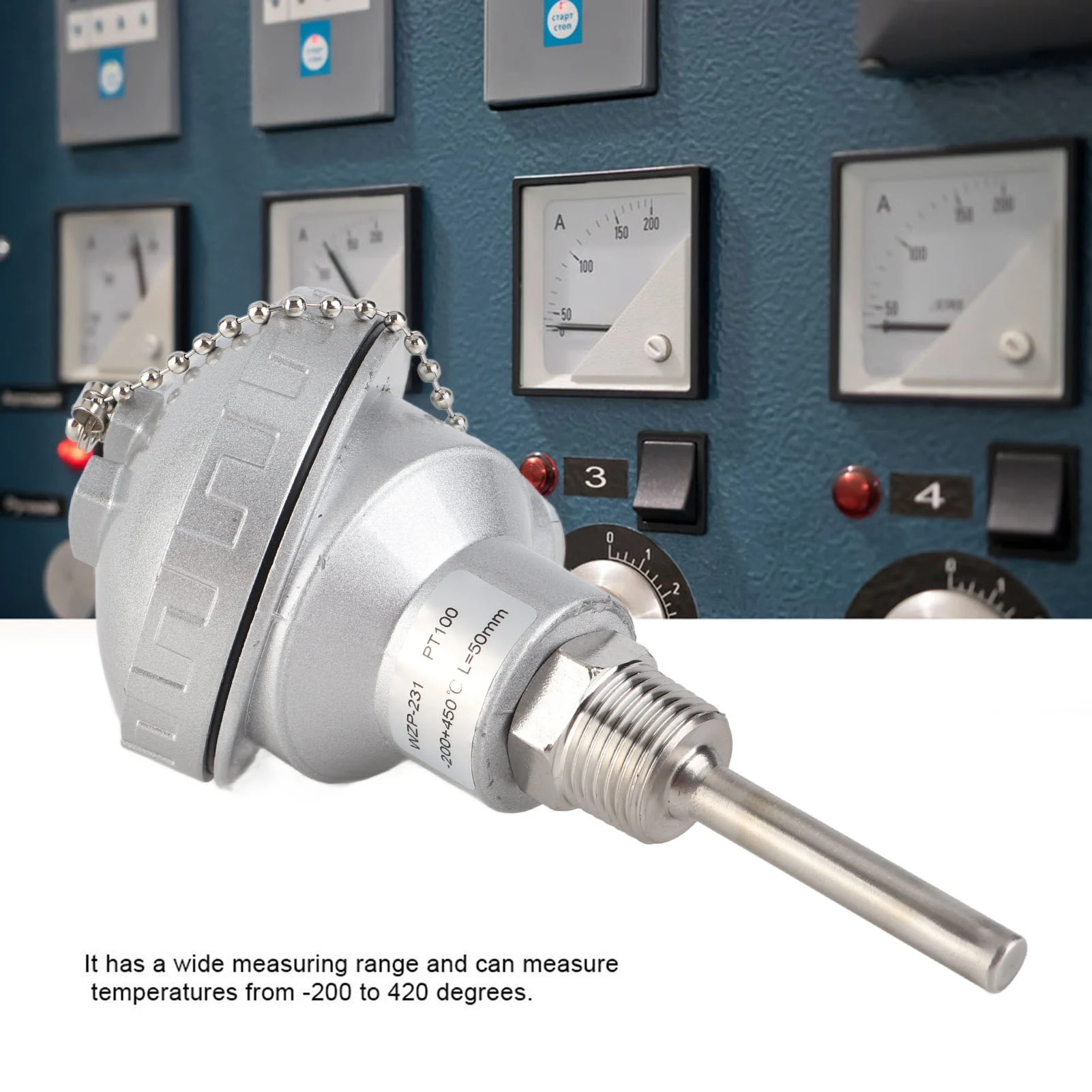Resistance Temperature Detector PT100 Temperature Sensor Probe 1/2