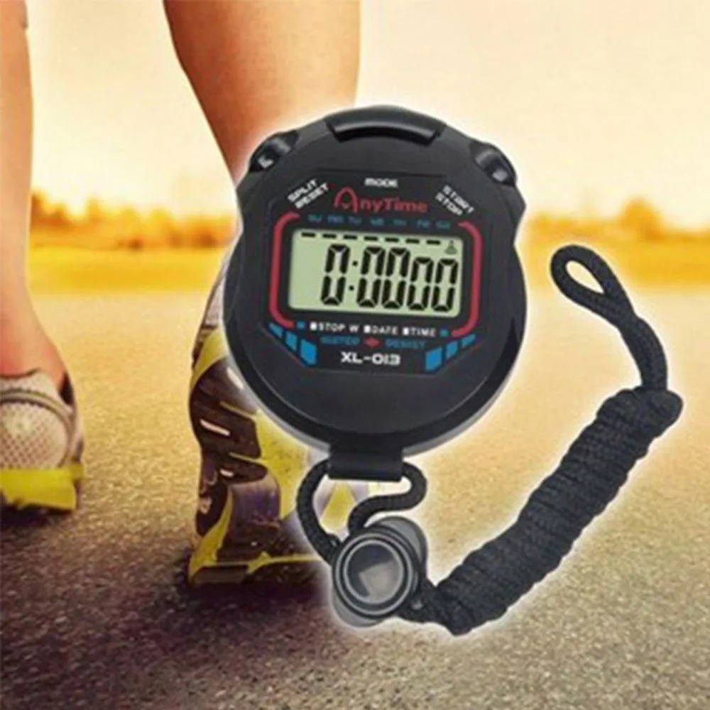 Handheld Multi-Function Digital Sports Timer LCD Stop Watch Tools Electronic Stopwatch Waterproof Classic