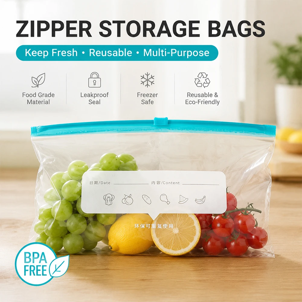 Bolsas de Almacenamiento Selladas, Bolsas de Conservación de Alimentos con Cierre Hermético, Bolsas de Almacenamiento de Alimentos Autosellables, Bolsas con Cierre para Almacenamiento de Alimentos Frescos