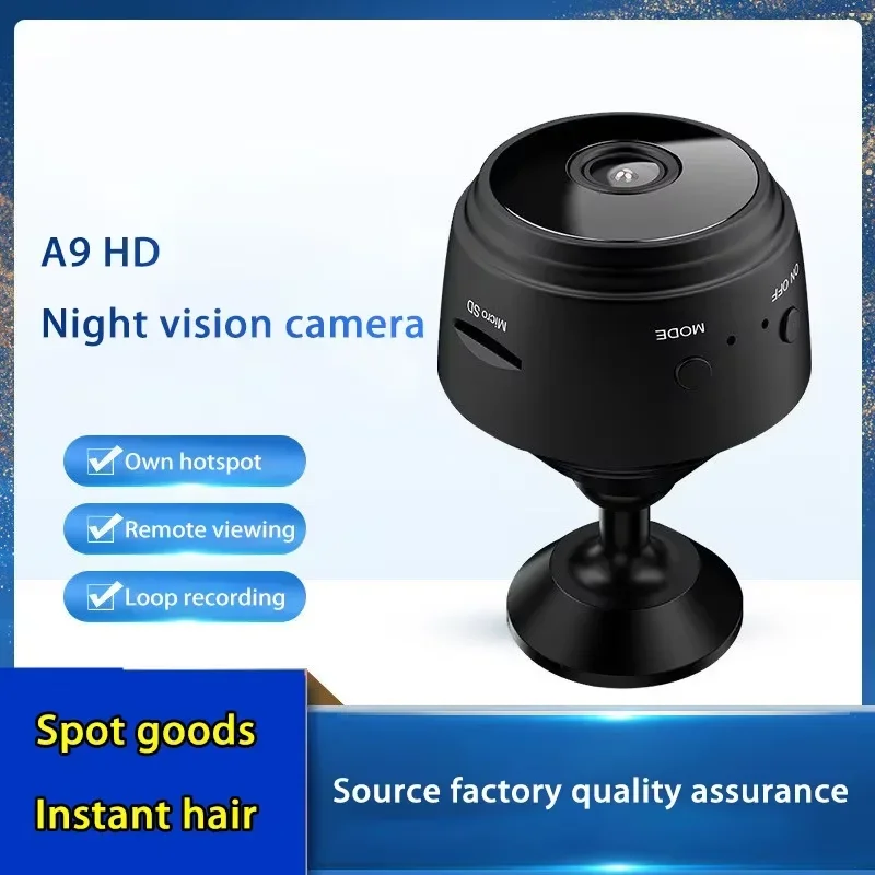 A9 Camera HD Home WIFI Monitoring Children's Camera Outdoor Sports 1080P Night Vision Camera Remote Intelligent CamcorderMonitor