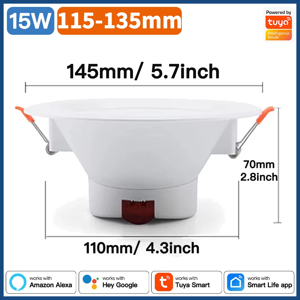 15W hole 115-135mm