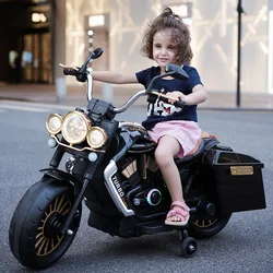 Male And Female Children's Baby Toy Electric Motorcycle Tricycle Can Sit On Adult Sized Retro Scooter