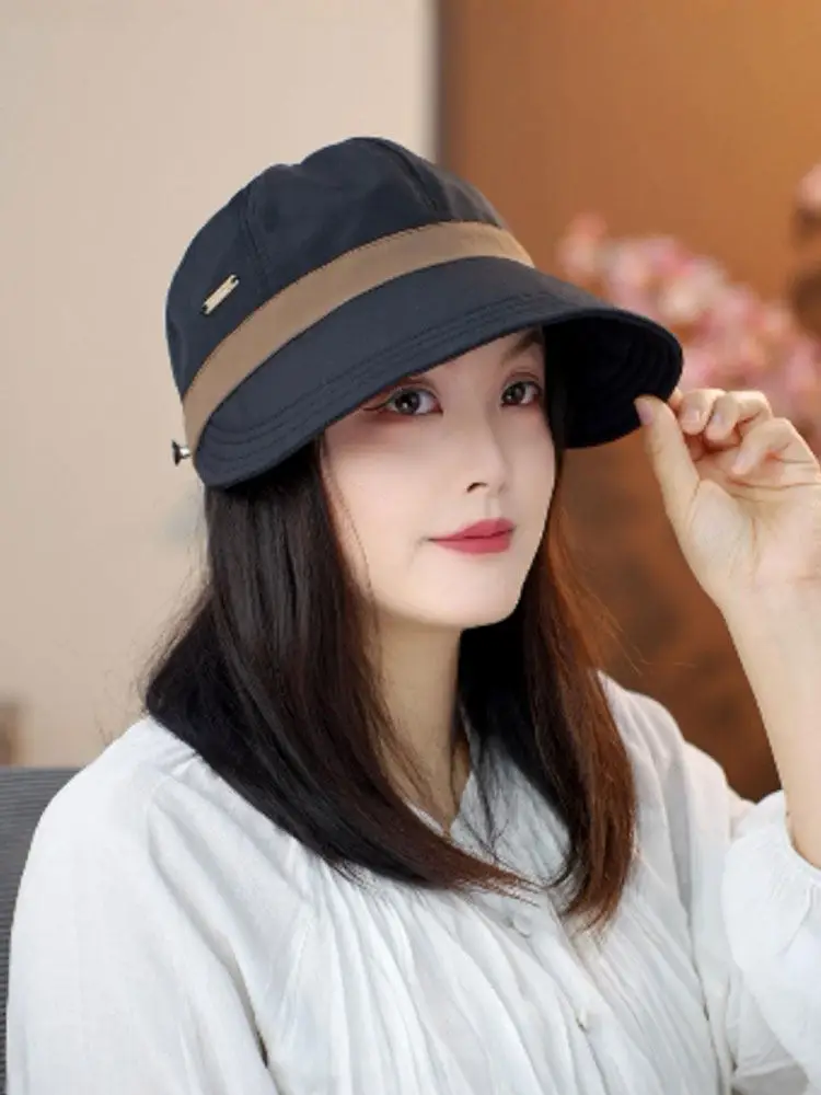 Spring Summer Women's Fishing Cap Outdoor Sunshade Hat Foldable Wide Brim Hat Adjustable round Top Hat Youth And Adult Sizes