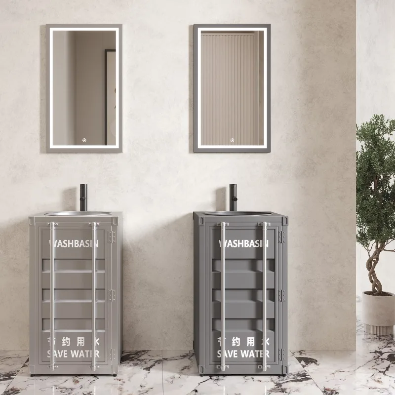 Column Washbasin Container Creative Industrial Wind Customized Washcabinet Integrated Personalized Commercial Small Washbasin