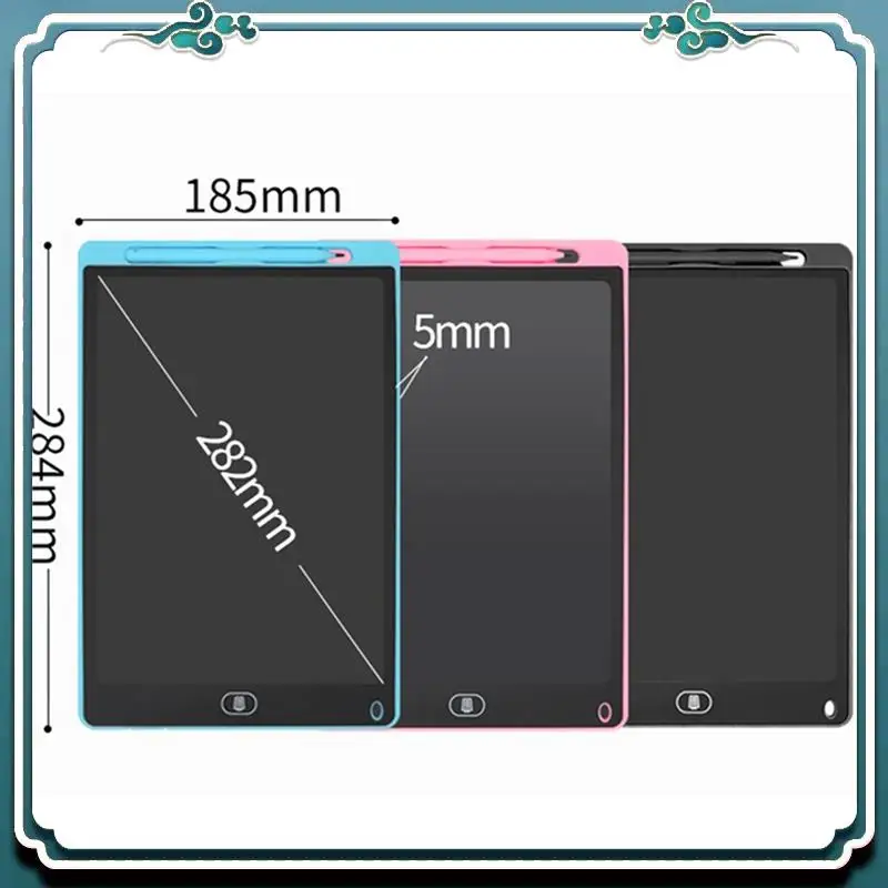 12 Inch K Model Lcd Handwriting Board Color Drawing Doodle Eye Protection Writing Board Color Screen,Light Pink Easy To Use