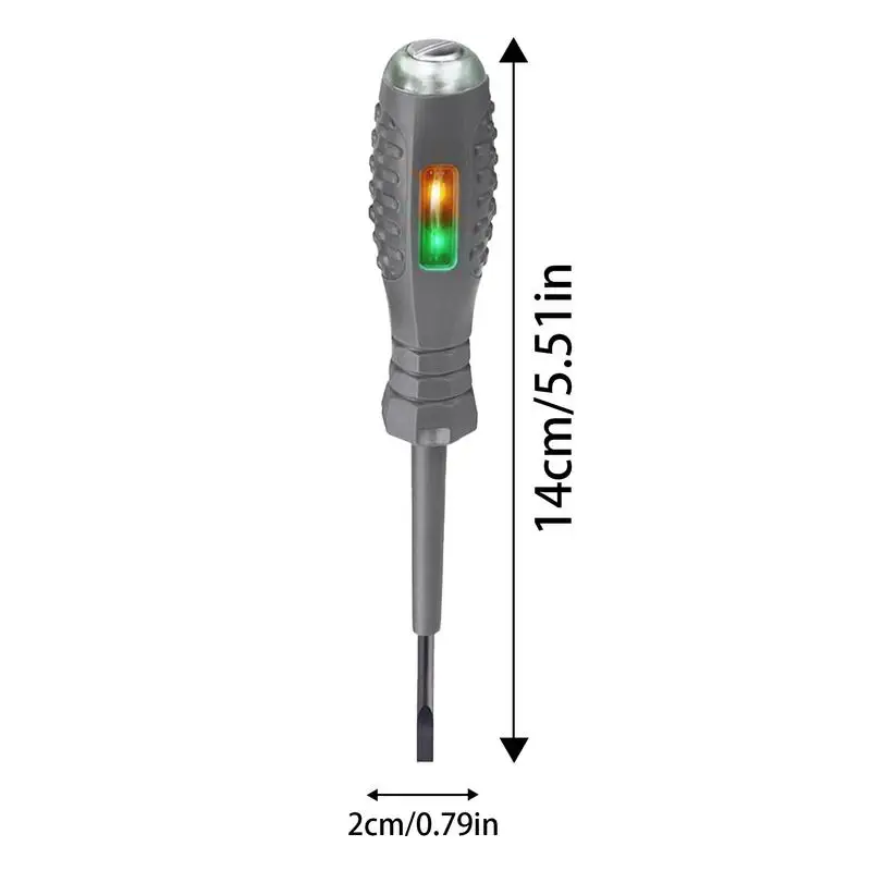 Bolígrafo eléctrico de inducción, bolígrafo de prueba multiusos de alta resistencia, destornillador magnético con voltímetro de luz de doble Color, Detector de potencia