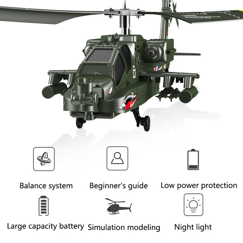 Syma-子供用軍用ヘリコプター,新バージョンs111g/s109g,シミュレーション合金,落下防止,安定した電力,子供用rcおもちゃ,ギフト