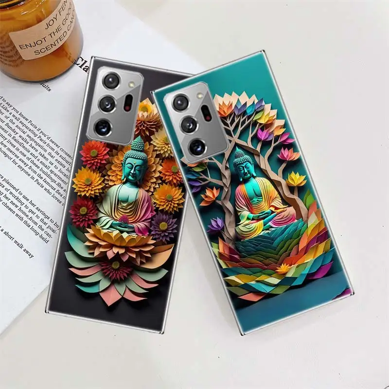 Origami Paper Cuttings Buddha Phone Case For Samsung Galaxy S24 S22 Ultra S21 Plus Capa S20 S23 FE S10 S9 S8 Plus Cover Shell Cl