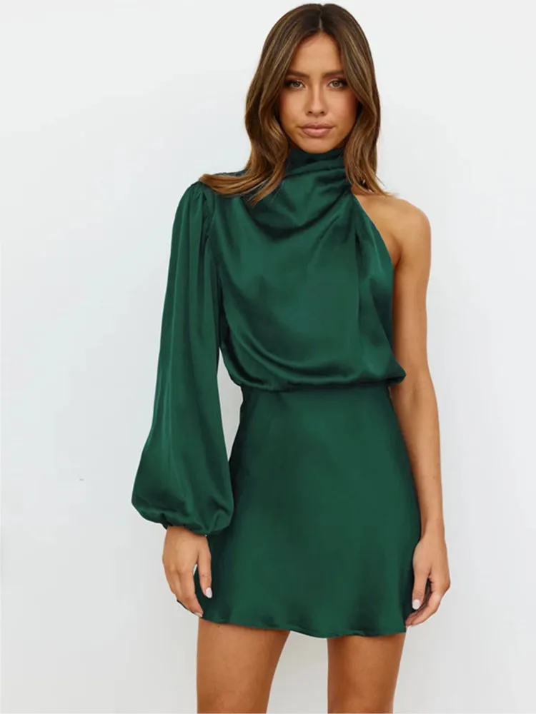 

2025 Summer Evening Women Dress One-shoulder Sexy Elegant Mini Dresses Female Fashion Casual Party Vestidos Female Streetwear