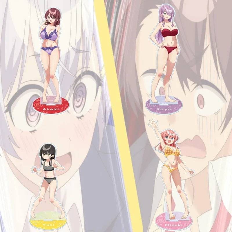 Yowayowa Sensei ANIME 15CM Lingerie Hiyori Hiwamura Acrylic Figure Stand Model Cosplay Toy Birthday Gift Ornament keychain