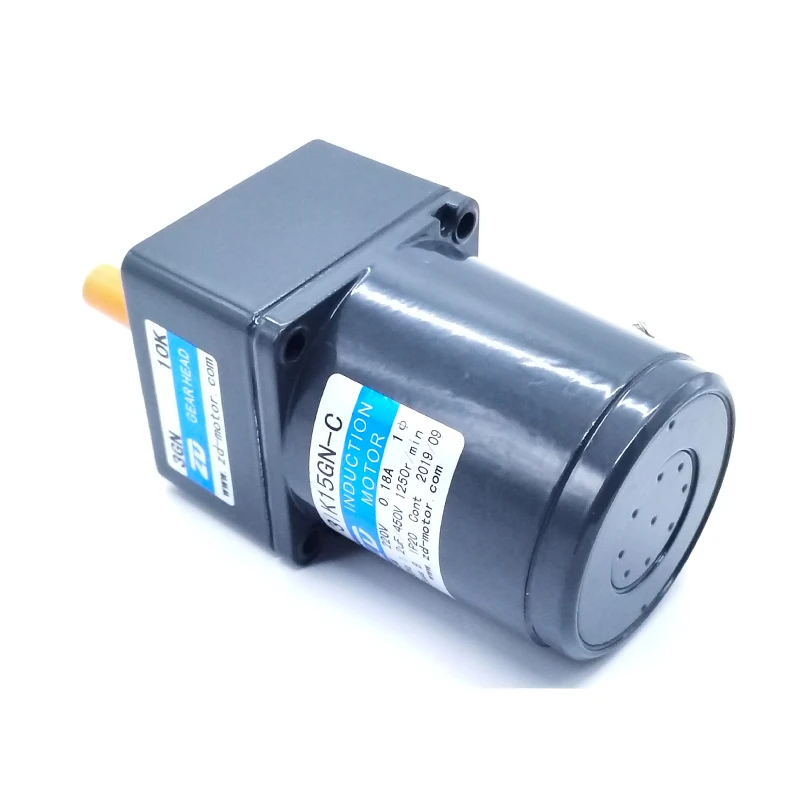 

An Induction Motor 15w Ac Motor 220v Single Phase Ac Gear Motors With Ratio 15:1 Gearbox Gear Head 70mm Size Flange