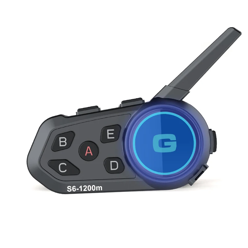 Hot sell EUROFONE S6 1200m Tooth Helmet Headphones Waterproof 5.1 Version FM Radio Riders 6 Handsfree Wireless Motorcycle Access