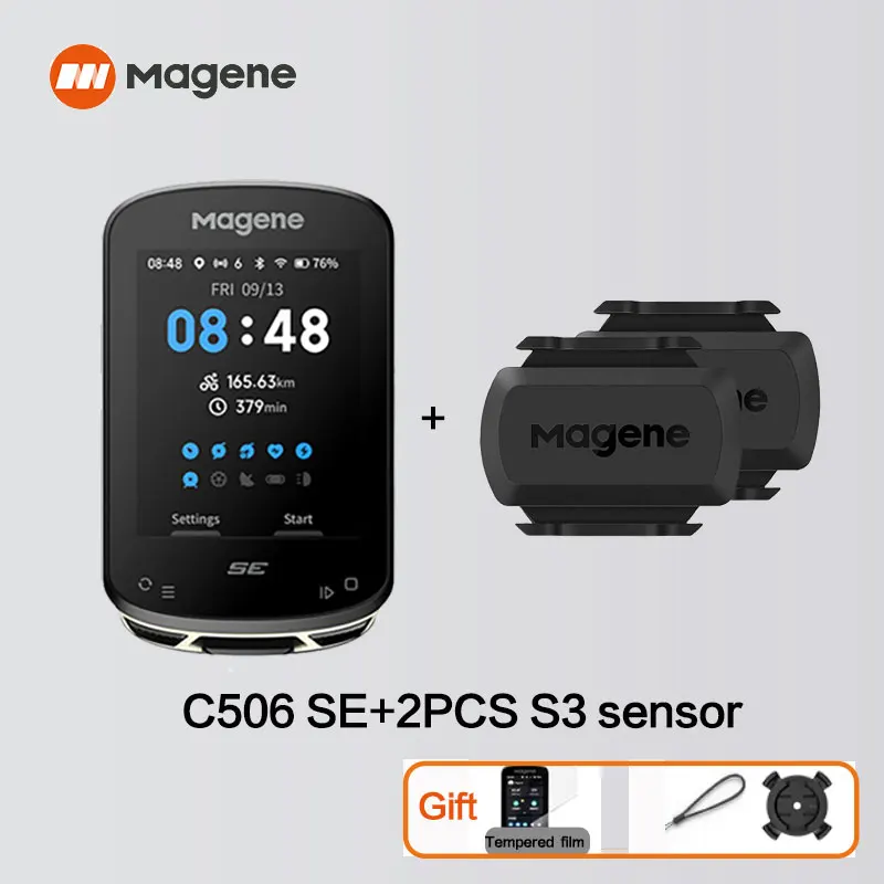 Magene gps fahrrad computer c506se drahtloser farbbild schirm fahrrad tacho kilometer zähler wasserdichte navigation bluetooth ant sensor
