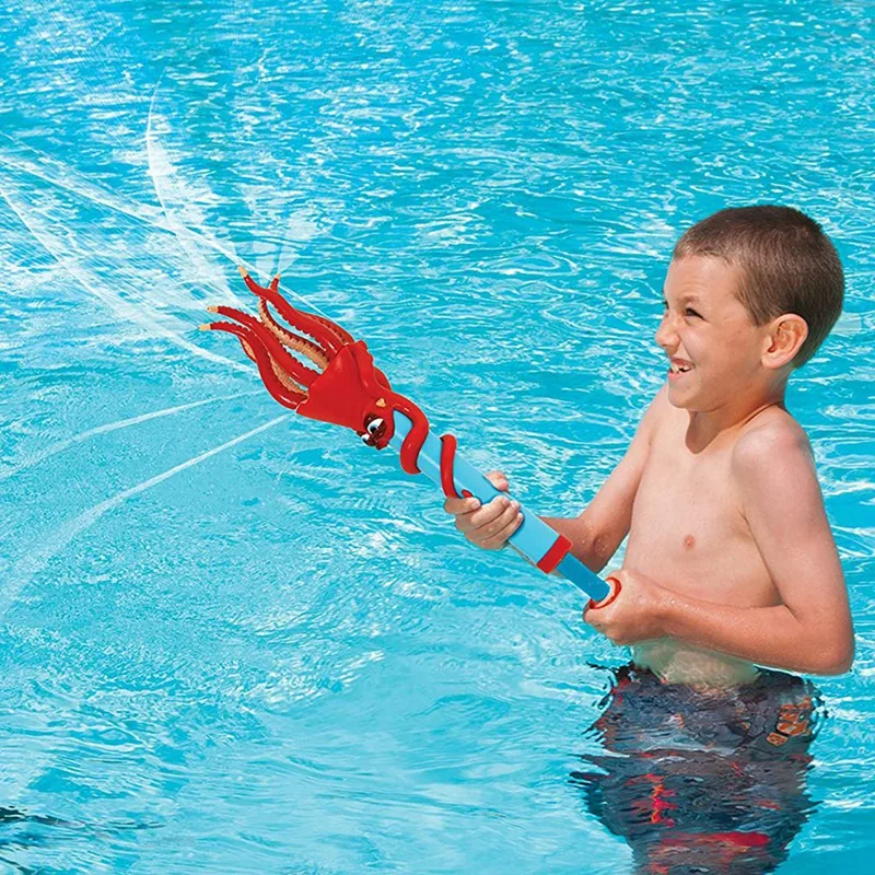 子供のためのタコの水ブラスター,楽しい水のおもちゃ,夏,ビーチ,水泳,屋外,休暇