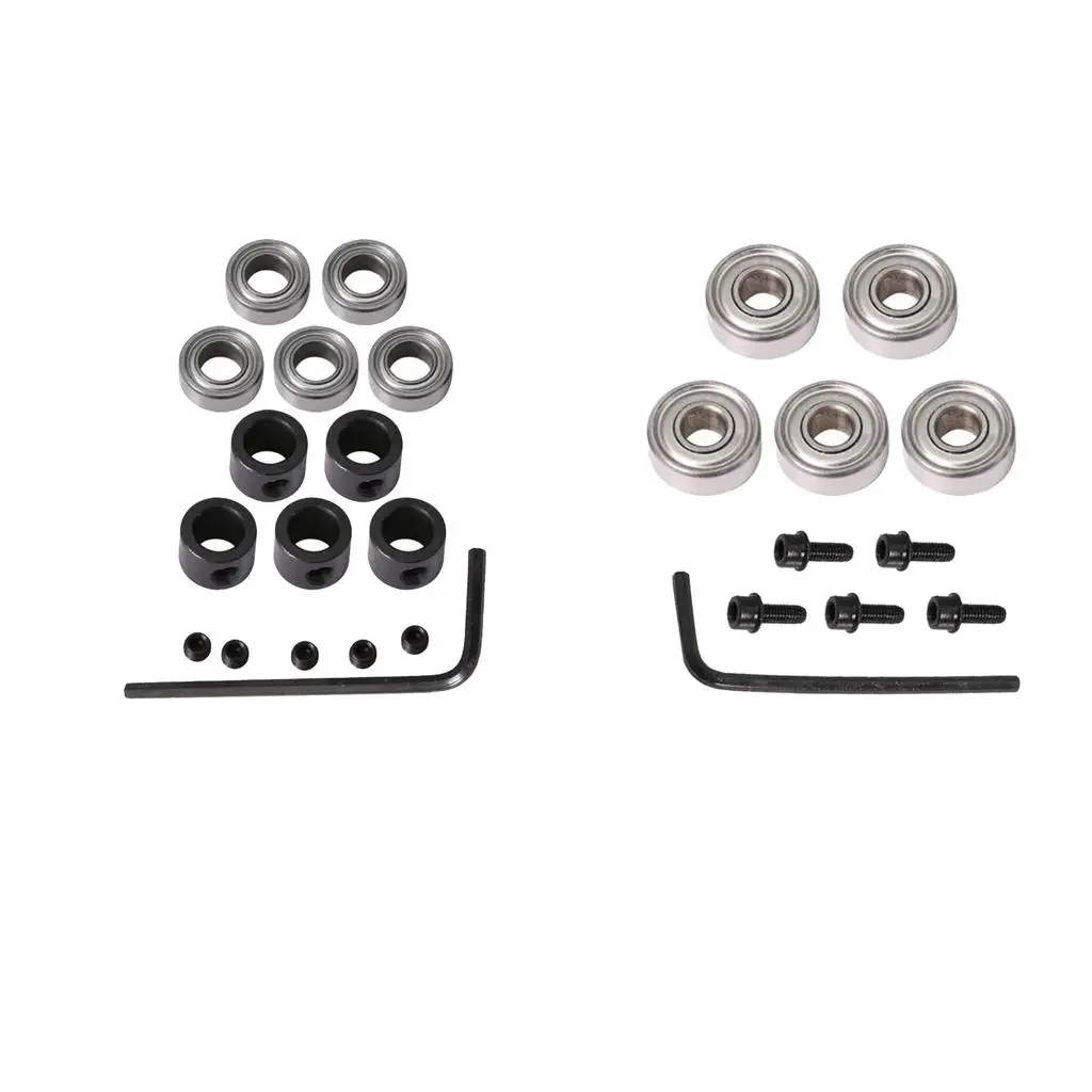 Router Bit Bearing 4.76x12.7mm Steel Top Bearings Fixture Kit for Accurate Edge Trimming and Grooves