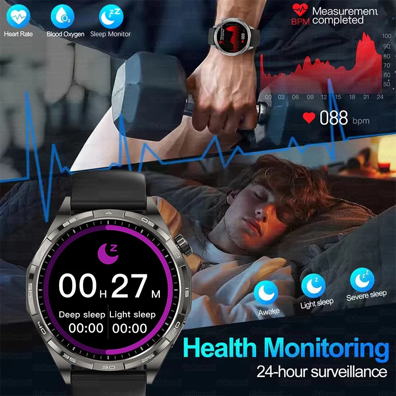 2026New ساعة ذكية الرجال الرياضة في الهواء الطلق مقياس الارتفاع GPS مسار الأكسجين الدم الصحة مكالمة صوتية موضة Smartwatch للرجال والنساء #6