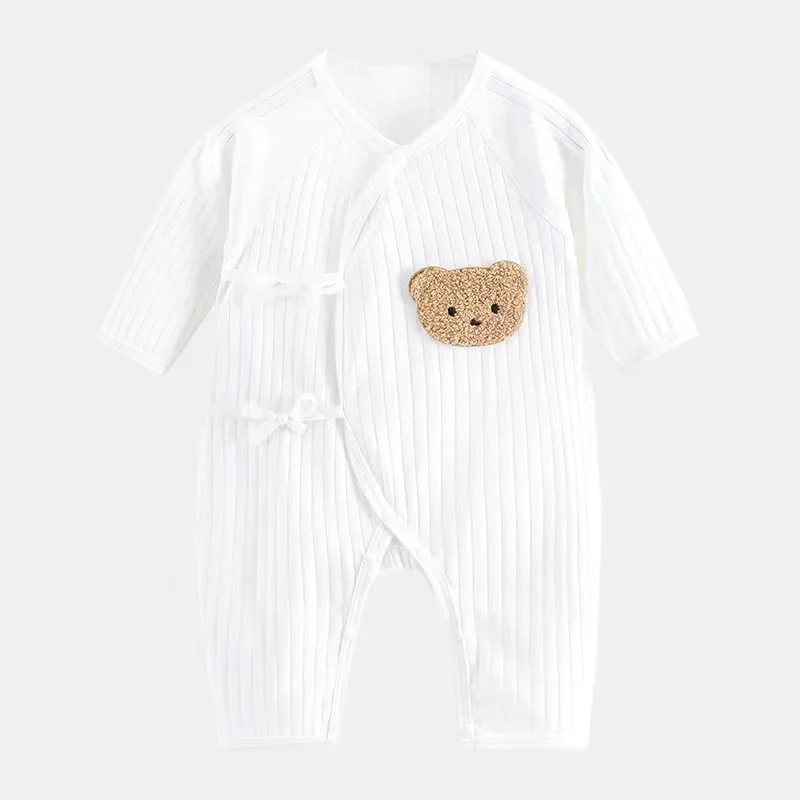 0-3m Newborn Baby Clothes Boy Girls One Piece Jumpsuit Thin Cotton Baby Rompers Bear New Born Clothing Baby Item Mother Kids