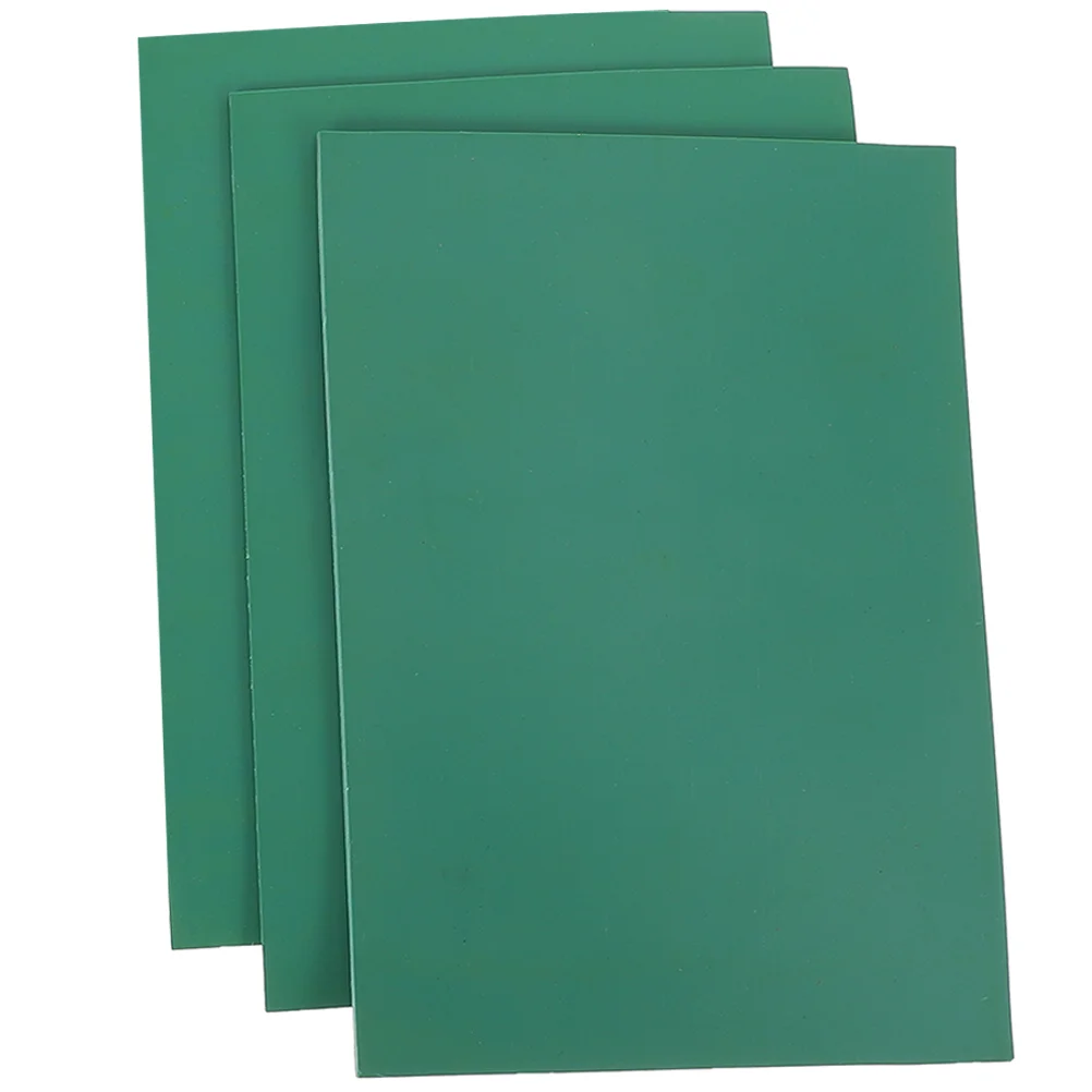 3 Pcs Crafts for Kids Engraving Rubber Sheet Mats Cutting Handcrafts Green Printmaking Carving Plate Child