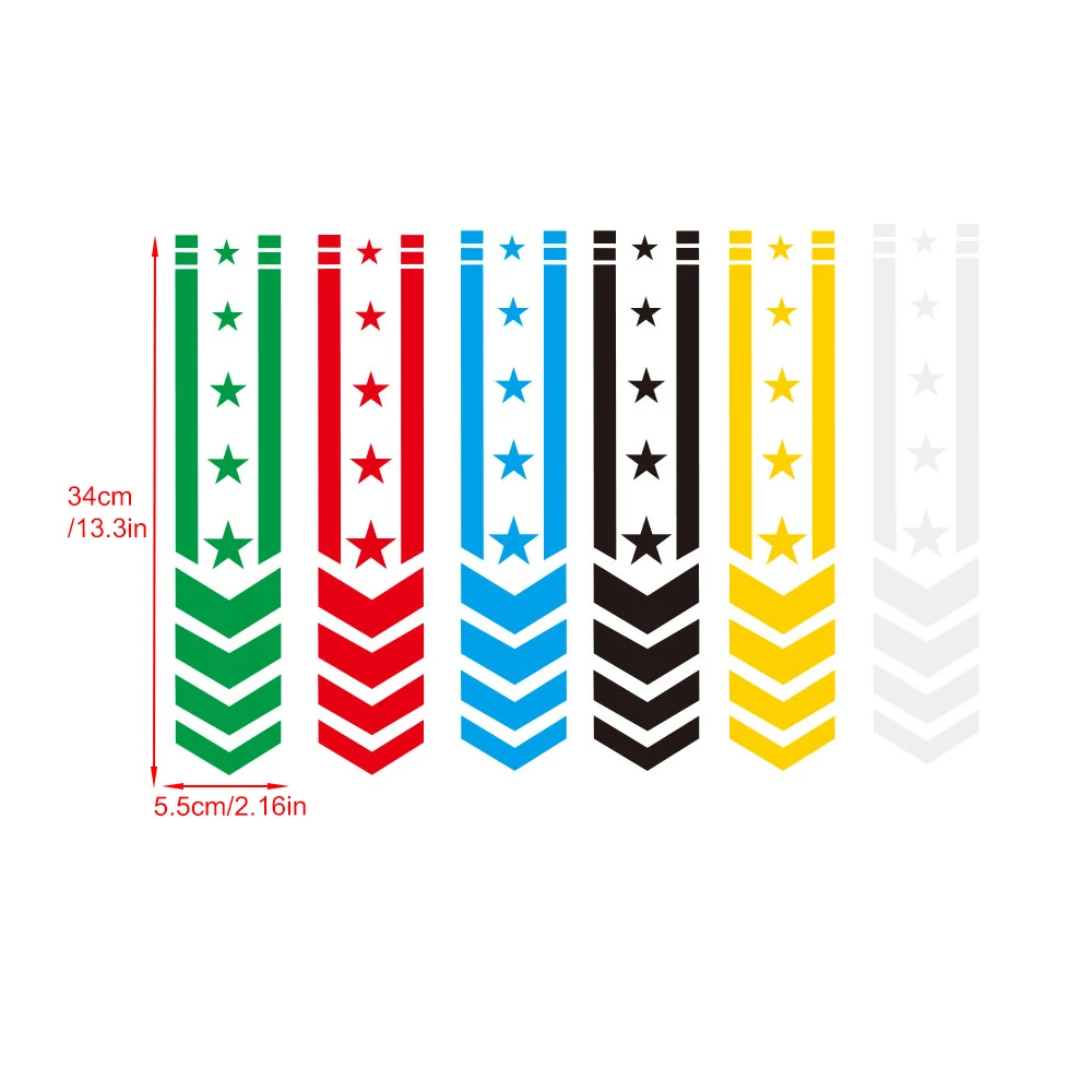 Star Arrow Stripes Car Motorbike Sticker Motorcycle Reflective Stickers Fender Decals Scooter Safety Driving Refit Accessories image 6