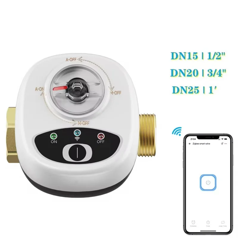 ABJF-2X Inteligentny sterownik zaworu Zigbee Ewelink Zawór kulowy Zdalne sterowanie przez aplikację IP65 Wodoodporny zawór wodny Współpracuje z Alexa, DN15