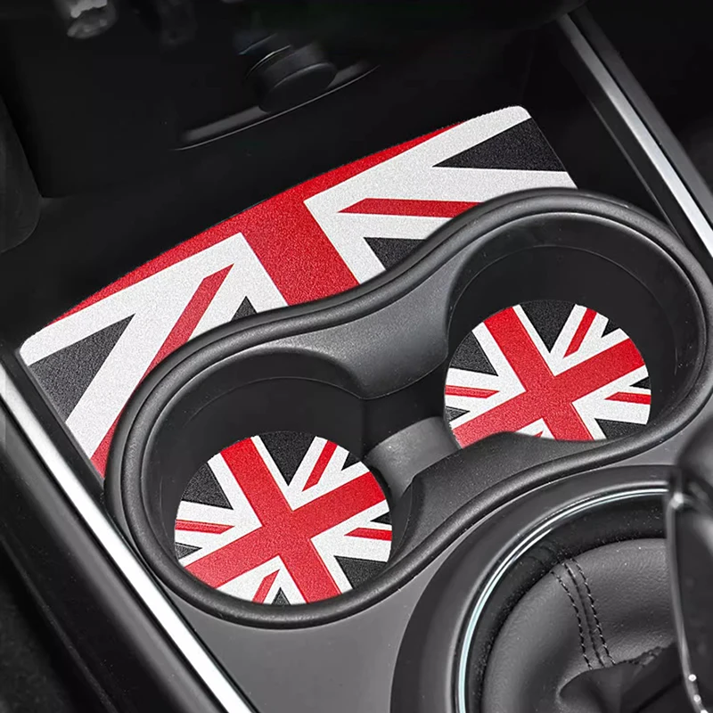 3Pcs Car Cup Holder Anti-Slip Insert Coaster Mat Interior Accessories for MINI Cooper JCW F54 F55 F56 F57 F60 Countryman Clubman