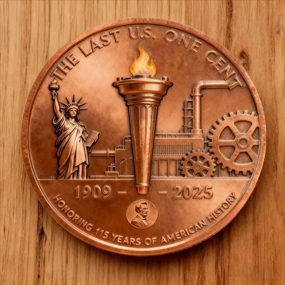 Moneda conmemorativa de Lincoln con fecha de 1909-2025, colección de recuerdos históricos, ficha de homenaje, moneda histórica del último año, Era Penny de EE. UU.