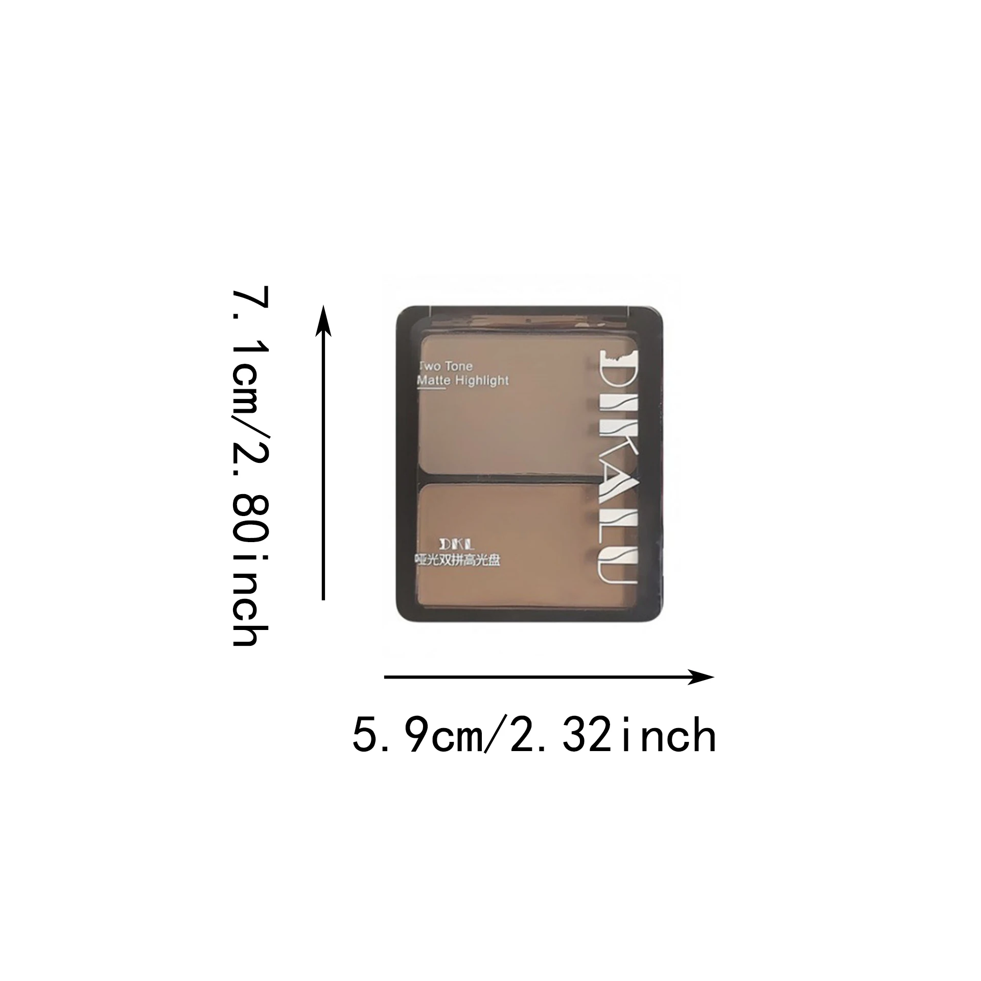 Dual Color Highlighter Palette Links Matte Afwerking Rechts Water Highlighter Highlighter Markering Gezicht Midden Ogen Neusschaduw