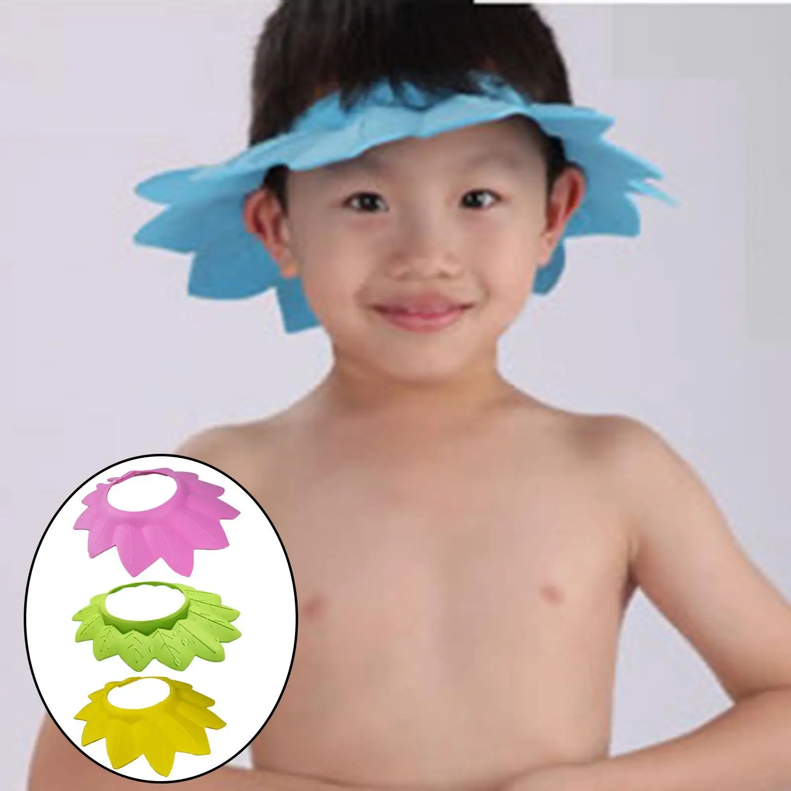 Baby EVA Shampoo Adjustable Waterproof Shower Hat Visor Hair Washing Ear