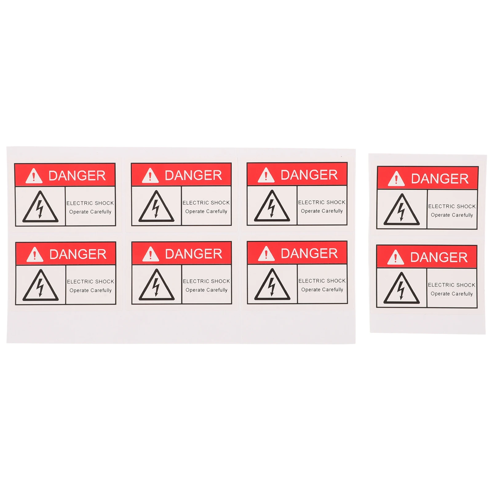 

8 pcs Electric Shocks Warning Labels Adhesive Safety Signs For High Voltage Caution Clear Sturdy Easy Apply Electrical