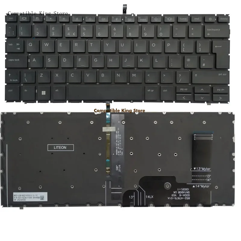 dd For HP ELITEBOOK 845 840 G9 G10 Black Color US/UK/FR/LA/SP/JP/GR Keyboard With Backlight Backlit