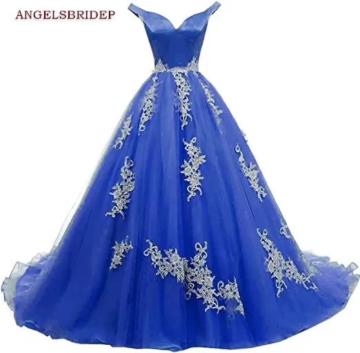 Schulter freies Ballkleid Quince anera Kleider für 15 Party Mode Applikation Organza süße 16 Prinzessin Geburtstags kleider