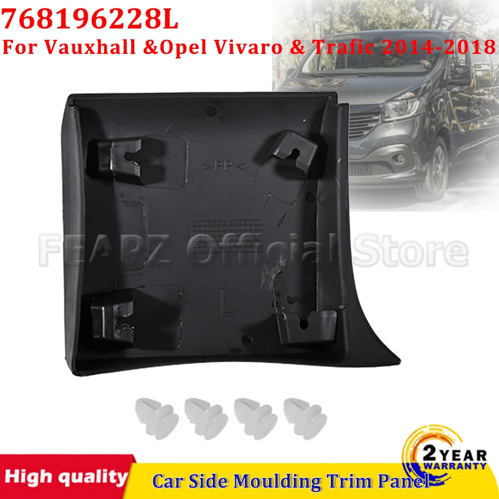 768196228 Side Moulding Trim Panel Left For Renault Trafic MK3 Nissan NV300 Fiat Talento 2016-On Vauxhall Vivaro B Mk2 2014-2018