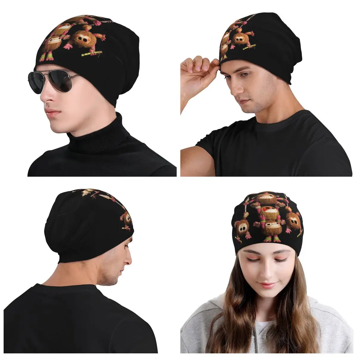 Custom Moana Skullies Beanies Caps Unisex Winter Warm Knitted Hat Women Men Street Adult Bonnet Hats Outdoor Ski Cap