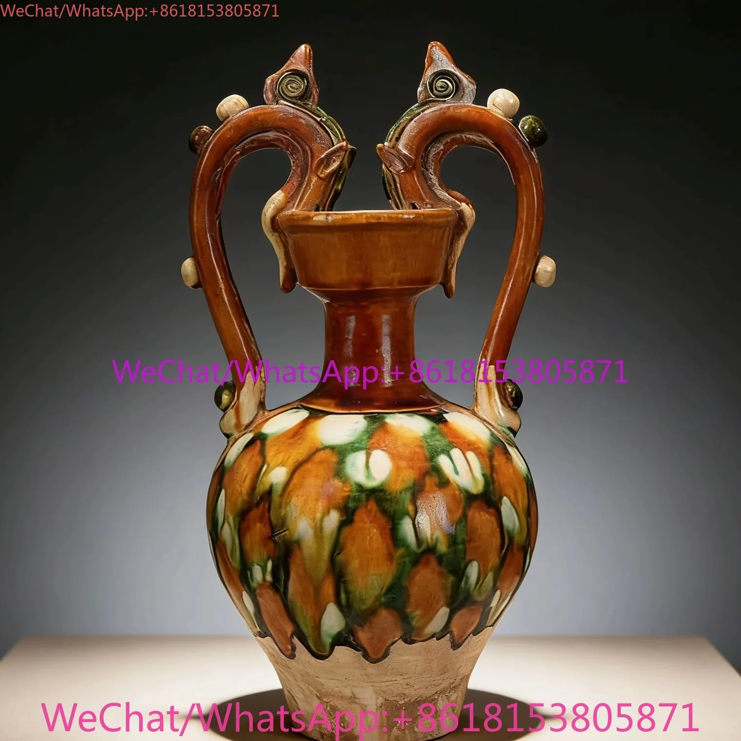 Antique Porcelain Folk Decorative Ornament Vase Ceramic Vase Chinese Xuan Ornament