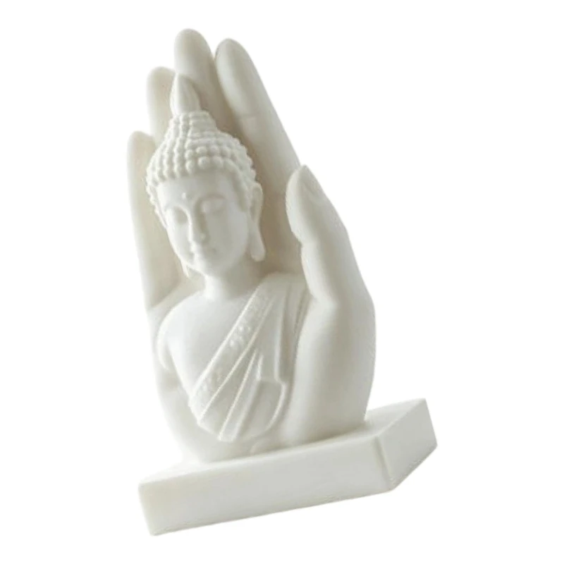 Meditierende Figurenskulptur mit erhobener Hand zur Ausstellung 3XUF – Detail 1