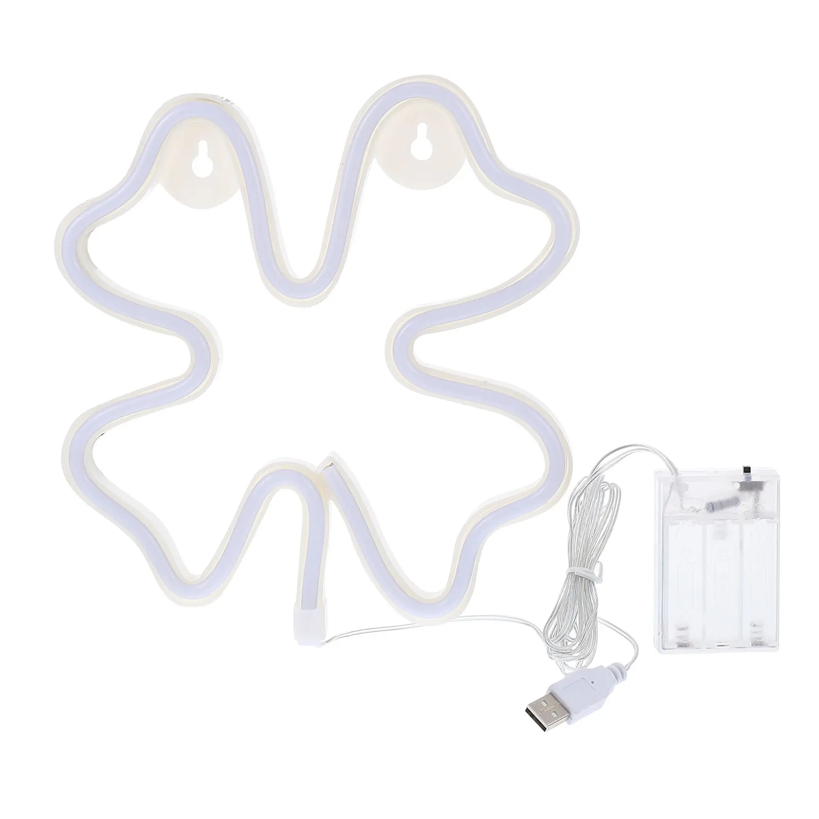 

1 шт. светодиодный четырехлистный атмосферный ночной знак, лампа, настенный декор, украшение для спальни, вечеринки, беспроводной, питание от USB