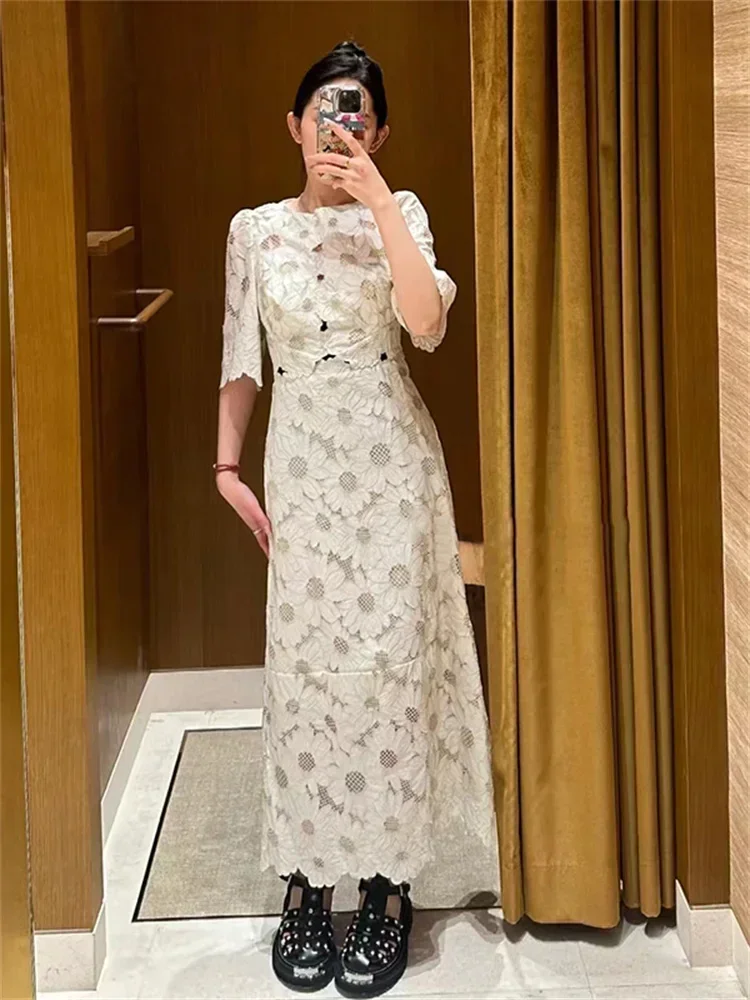 Long Dresses for Formal Occasions Restore Ancient Ways Women\'s Dress Elegance Luxury Dresses Medium Length 2024 Fashion Summer