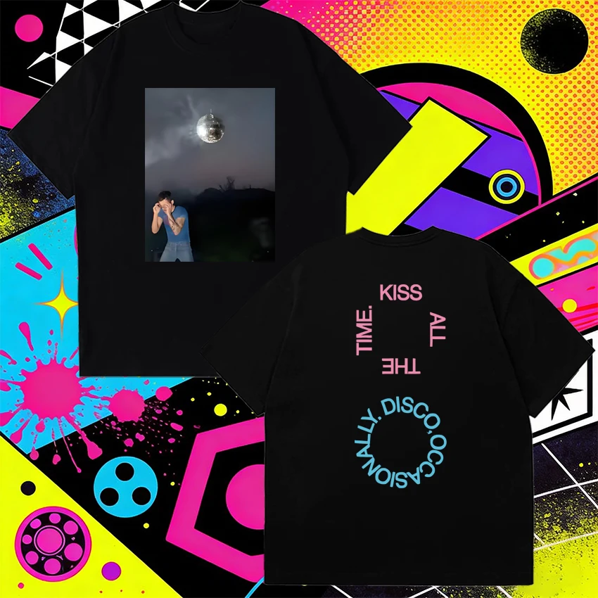 

Singer Harry Styles Kiss All the Time Disco Occasionally 2026 album short sleeve T-shirts Men Women Cotton T shirt Unisex Tops
