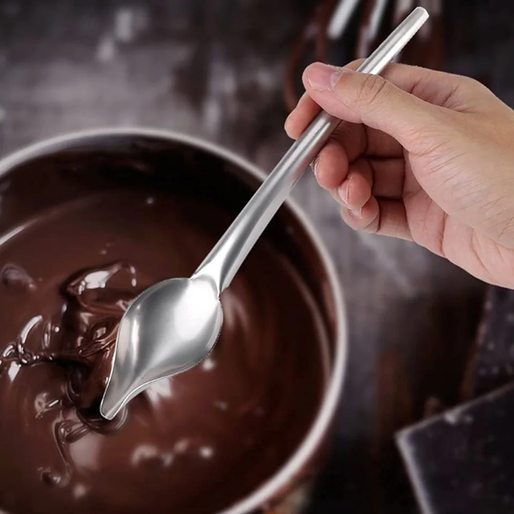 

Chocolate Spoon Food Writing Pen with Stainless Steel Spoon Perfect for Dessert Sauce and Chocolate Decorations