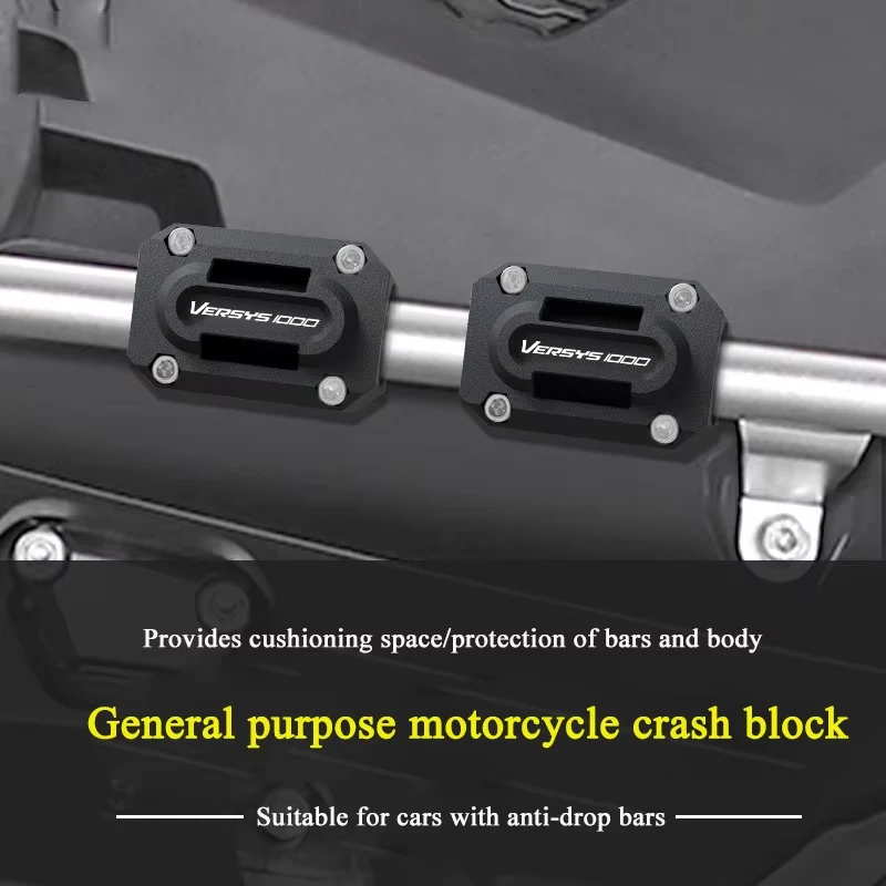 NEW Crash Bars Engine Bumper Protective Block 22MM 25MM 28MM For Kawasaki Versys650 Versys1000 All years Versys300X 2023 VERSYS