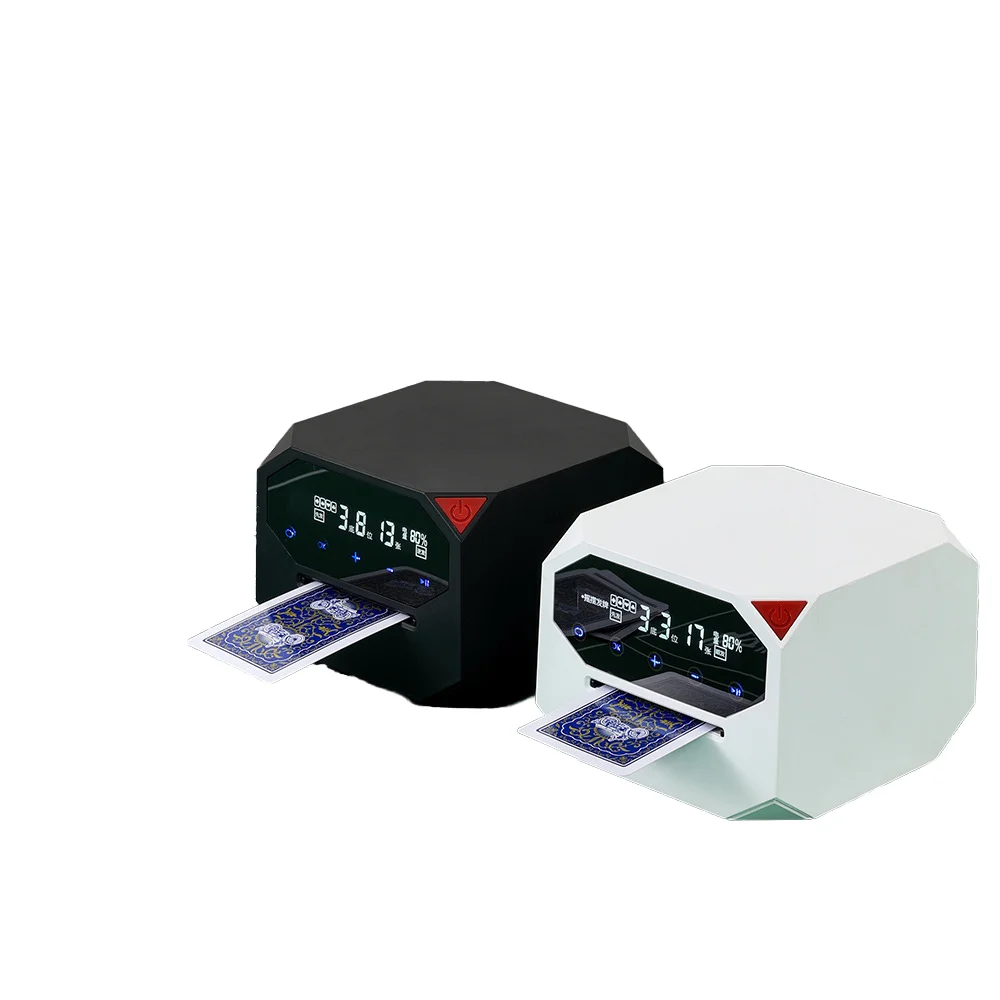 Portable Plastic Poker Shuffler Automatic Card-dealing Machine Model KU-2284 US Plug Minimalist Design for